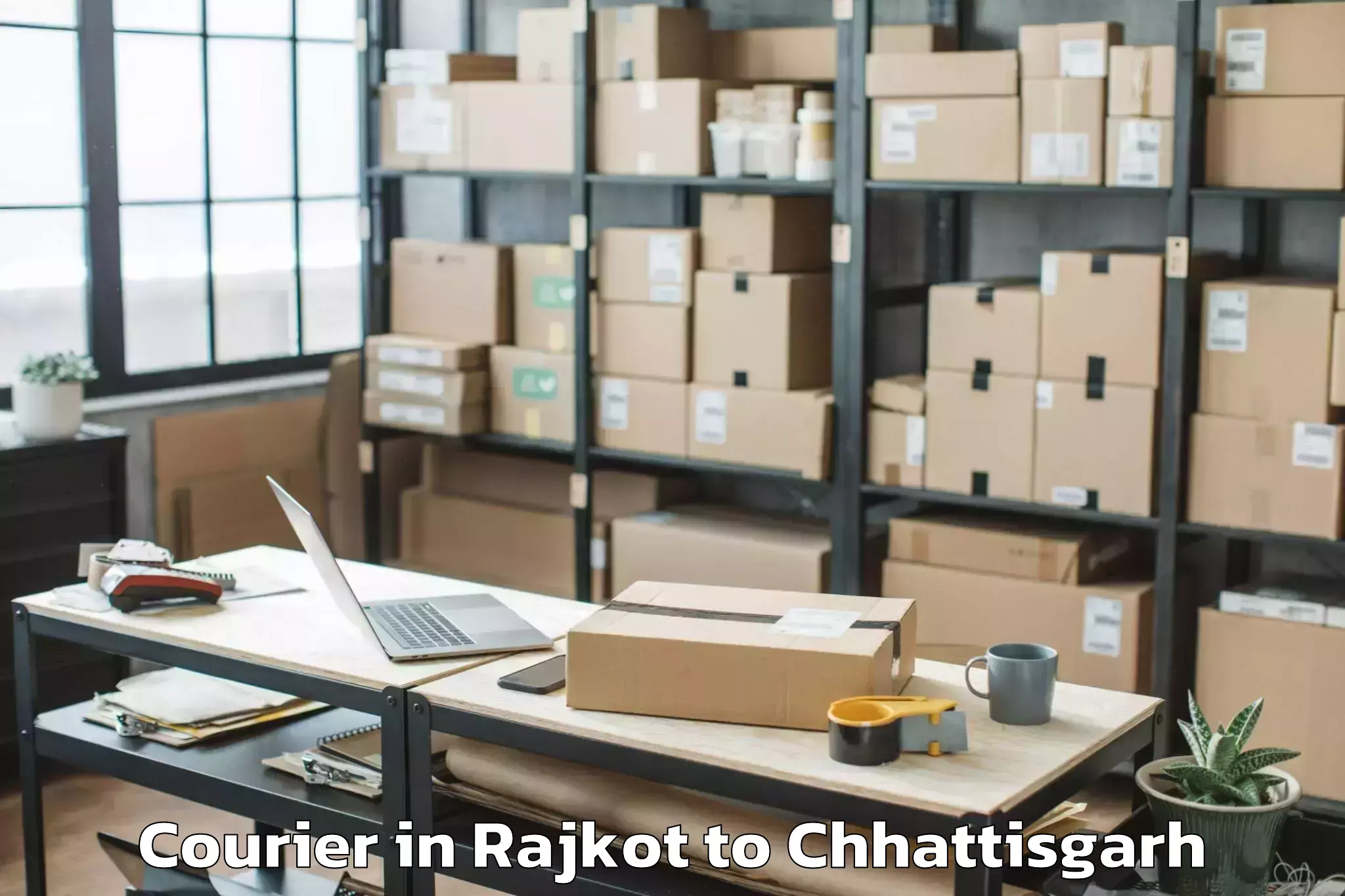 Rajkot to Gharghoda Courier Booking